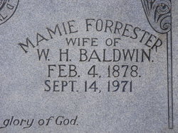 Mamie <I>Forrester</I> Baldwin 