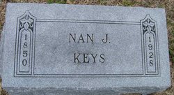 Nancy Jane “Nan” <I>Mayes</I> Keys 