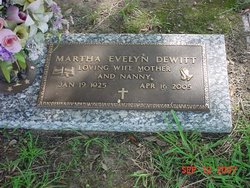 Martha Evelyn <I>Clifton</I> DeWitt 