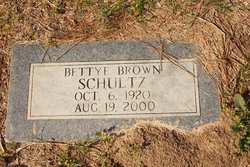 Bettye Jo <I>Brown</I> Schultz 