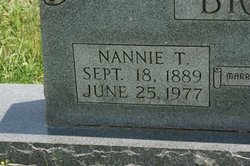 Nancy “Nannie” <I>Tollett</I> Brown 