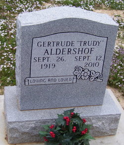 Gertrude “Trudy” <I>Burbage</I> Aldershof 