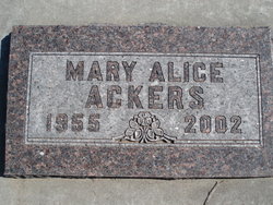 Mary Alice <I>Jones</I> Ackers 