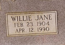 Willie Jane <I>Ware</I> Bray 