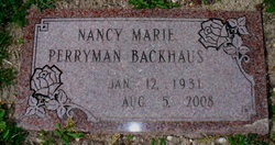 Nancy Marie <I>Perryman</I> Backhaus 