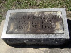 Martha Elizabeth <I>Cobb</I> Ard 