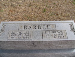 Bettie Lee <I>Wilson</I> Barbee 