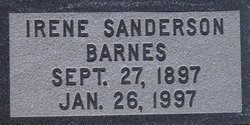 Irene <I>Sanderson</I> Barnes 