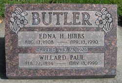 Edna Harriet <I>Hibbs</I> Butler 