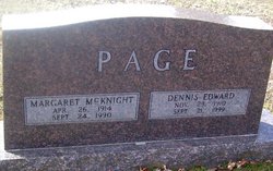 Margaret <I>McKnight</I> Page 