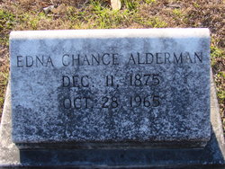Edna <I>Chance</I> Alderman 