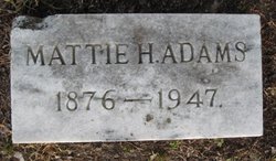 Martha “Mattie” <I>Hines</I> Adams 