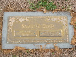 Sadie Mae <I>Worth</I> Elam 