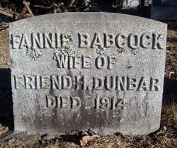 Fannie <I>Babcock</I> Dunbar 