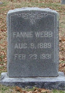 Fannie Amanda “Fan” <I>Sanders</I> Webb 