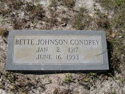 Bette <I>Johnson</I> Condrey 