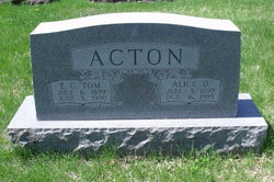 Alice D. <I>Hall</I> Acton 