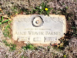 Mrs Alice B. <I>Weaver</I> Barnes 
