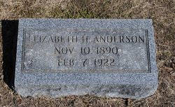 Elizabeth <I>Holton</I> Anderson 