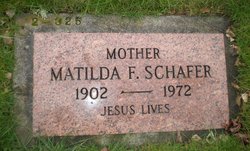 Matilda F. <I>Huber</I> Schafer 