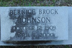 Ethel Bernice <I>Brock</I> Johnson 