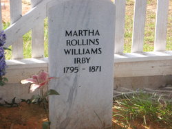 Martha Rollins <I>Williams</I> Irby 