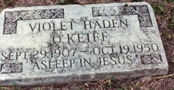 Violet <I>Haden</I> O'Keiff 