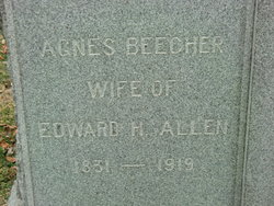 Agnes Wilder <I>Beecher</I> Allen 