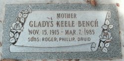 Gladys <I>Keele</I> Bench 