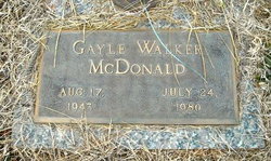 Gayle Yvonne <I>Walker</I> McDonald 