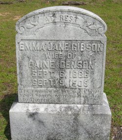 Emma Jane <I>Gibson</I> Denson 