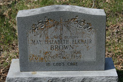 May Elizabeth <I>Elkhair</I> Brown 