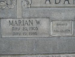 Marian Agnes W. Adam 