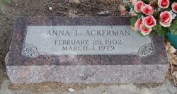 Anna Louise <I>McNamee</I> Ackerman 