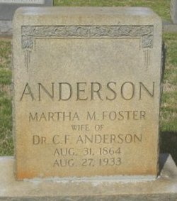 Martha M <I>Foster</I> Anderson 