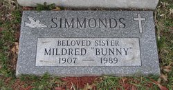 Mildred “Bunny” <I>Tate</I> Simmonds 