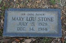 Mary Lou <I>Simmons</I> Stone 