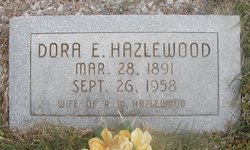 Dora E <I>Wafford</I> Hazlewood 