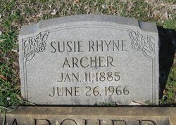 Susan Martha “Susie” <I>Rhyne</I> Archer 