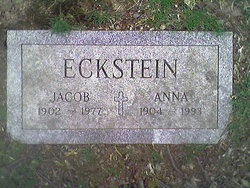 Anna K “Annie” <I>Kasper</I> Eckstein 