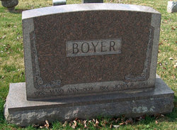 Mary Ann <I>Hartley</I> Boyer 