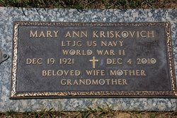 Mary Ann <I>Segulja</I> Kriskovich 