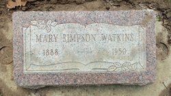 Mary Tipton <I>Simpson</I> Watkins 