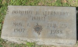 Dorothy Mae “Dolly” <I>Bloodworth</I> Abernethy 