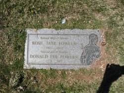 Rose Jane <I>West</I> Fowler 