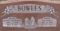 Bertha Leah <I>Bowers</I> Bowles 