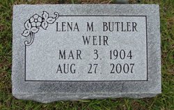 Lena Marie <I>Butler</I> Weir 