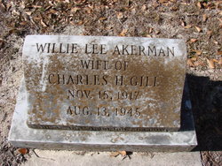 Willie Lee <I>Akerman</I> Gill Waters 