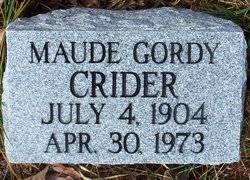 Maude <I>Gordy</I> Crider 