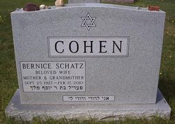 Bernice <I>Schatz</I> Cohen 